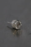 Parts of Four Stud Earrings Collection II - High-quality handcrafted design with natural stones PS4-1035-9-DA10KW+DIA (Sterling silver with rhodium plating and diamonds) PPOF44
